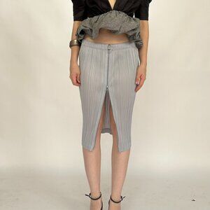 ISSEY MIYAKE Convertible Ice Blue Pleats Please Midi Skirt